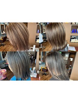 ハイライト特化スタイリスト在籍★圧巻のブリーチの技術で作る白髪ぼかしハイライト◎