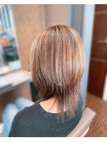 ヘアーショップ エヌアンドエー 幸手店(hairshop N&A)&nbsp;レイヤーカット×透明感ハイトーンカラー ウルフ/ブリーチ