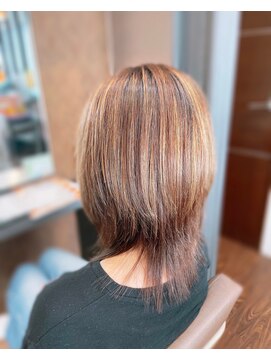 ヘアーショップ エヌアンドエー 幸手店(hairshop N&A) レイヤーカット×透明感ハイトーンカラー ウルフ/ブリーチ
