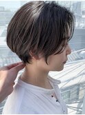 ハンサムショート/ニュアンスパーマ/ベージュカラー/マッシュ