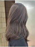 ブリーチなしダブルカラーオリーブグレージュくすみアッシュ春