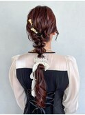 ロングおくれ毛韓国ヘア美髪_ba537212
