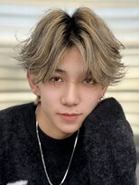 ジーナ 天神(Zina)&nbsp;デザインカラー/フェザーパーマ【メンズウルフZina天神】