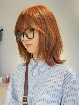 テトラ バイ ネオリーブ 横浜西口店(tetra by neolive) 秋髪　オレンジカラー　ニュアンスカラー　レイヤーN