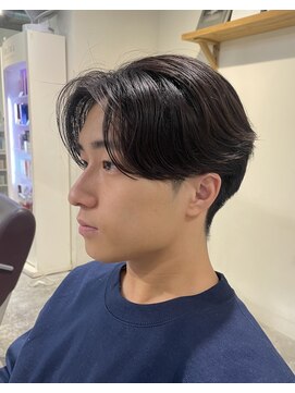 アンジェ(ange) センターパート×ニュアンスパーマ