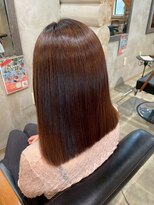 クレエ ヘアー デザイン(creer hair design)&nbsp;艶髪ストレート切りっぱなしログ×髪質改善トリートメント