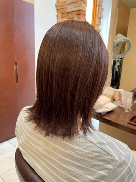 髪質改善/顔周りレイヤーカット/グレージュ[千葉/千葉駅]