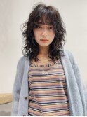 ウルフカット/ミディアムレイヤー/ウェーブ小顔