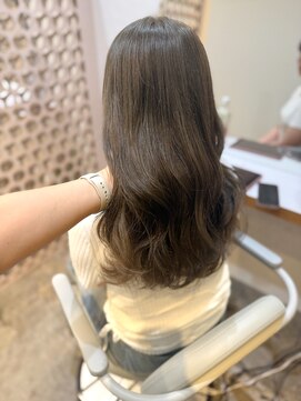 ヌー 栄(nuu) 【Mayuno】ブリーチなしダブルカラー/透明感オリーブベージュ