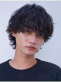 原宿シャドウパーマメンズカットラウンドマッシュウルフfifth