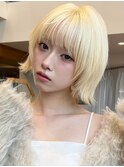 ハイトーンボブレイヤーシースルーボブミルクティーIB-30
