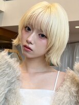 バイオレット 表参道店(Violet) ハイトーンボブレイヤーシースルーボブミルクティーIB-30