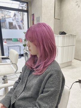 アロット 溝の口店(a.lot) 韓国レイヤー×ミルキーピンクヘア