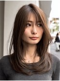ハッシュカットバタフライカット顔回りカットカーテンバング