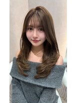 ロンド リリー 銀座(Lond Lily)&nbsp;ハッシュレイヤー/ミルクグレージュ/韓国巻き/顔周りカット/銀座