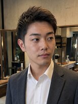 ローム 北花田店(Rome) メンズビジネスリクルート毛流れショートアップバング