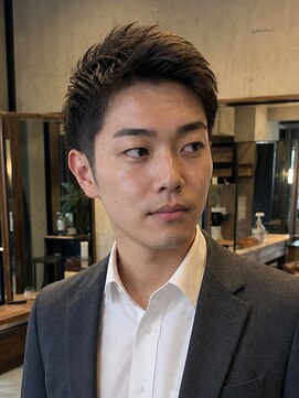 ローム 北花田店(Rome) メンズビジネスリクルート毛流れショートアップバング