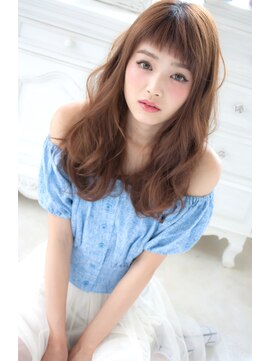 アンジュ ヘアー(Ange hair) 小顔　無造作　ランダムカールのふわミディ