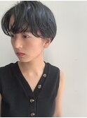 マッシュショート 耳かけ ショートパーマ