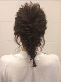 パーティー編み込みヘアセット