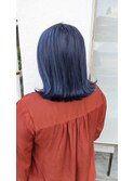 #ネイビー #カラー #ケアブリーチ #ハイトーン #髪質改善 #愛媛