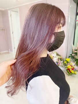 シェリ(che'rie) ピンクブラウンカラー×艶ロング