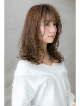 カバーヘア ブリス 川口(COVER HAIR bliss) 小顔バレイヤージュ大人巻き鎖骨ミディアムT2川口20代30代40代