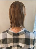 ハイライトで明るめボブ