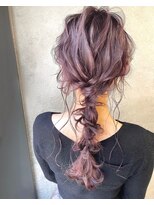 ヘアセット　編みおろしアレンジ　ローポニー　上品