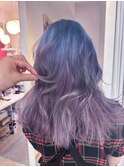 ディープブルー×バイオレット★寒色ルーツカラー