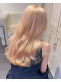 4958髪質改善ハイトーンカラーレイヤーロングヘルシースタイル