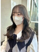 韓国小顔ヘアー/オリーブベージュ