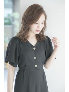 アフロディーテ 銀座(APHRODITE GINZA) 黒髪/グレーベージュ/レイヤーロング/前髪パーマ/銀座