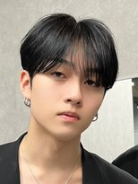 エルマーク 梅田(L-MARK)&nbsp;黒髪マッシュナチュラルマッシュメンズヘア韓国ツーブロック