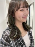 黄緑インナーカラー