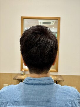 キュウ トゴシコウエン(CUE TOGOSHI-KOEN) メンズショートカット/ダークアッシュカラー/艶カラー