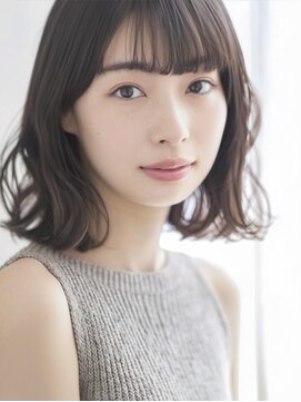 アルトリスト(Altruist Aging×HAIR&SPA) ★ダークアッシュ大人ガーリーボブ着物ミディアムレイヤーカット