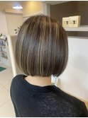白髪ぼかしハイライト