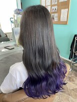 ヘアーディア みどり店(Hair...DiA)&nbsp;アッシュブラック×バイオレットグラデーション