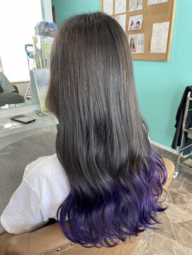 ヘアーディア みどり店(Hair...DiA) アッシュブラック×バイオレットグラデーション