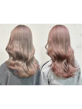 ブリーチなしダブルカラー×髪質改善Trで透明感のあるツヤ髪に♪[インナーカラー/縮毛矯正/静岡駅/静岡]