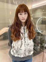 マイル 渋谷(mile)&nbsp;ブリーチなしオレンジカラー×フェイレイヤー