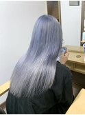 ハイトーン 10代 20代 ブリーチ ダブルカラー ブルーシルバー