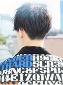 無造作前下がりマッシュ