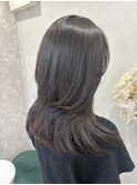 ロングレイヤーウルフレイヤー顔まわりレイヤー岡山南中央町