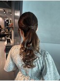 【ポニーテール】結婚式/卒業式/銀座/ヘアセット/アレンジ