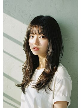 コトナ 越谷店 越谷30代ローズブラウん柔らかセミロング×小顔カット×韓国