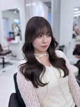 ハピネス 梅田茶屋町店(HAPPINESS) オリーブグレー くびれ巻き 韓国ヘア 艶髪 髪質改善 梅田
