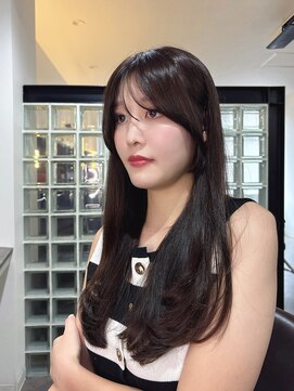 束感シースルーバンク,ラベンダーブラウン