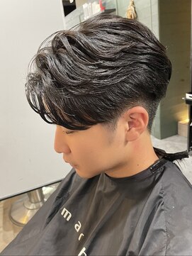 フェザーパーマ/ニュアンスパーマ/センターパート